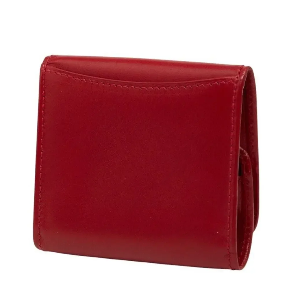 Salvatore Ferragamo Gancini Coin Case Red Gold Plated